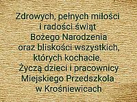 Życzenia bożonarodzeniowe 