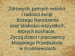 Życzenia bożonarodzeniowe 