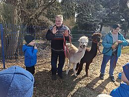 Alpaki z właścicielami