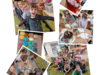 Dzieci w trakcie zabawy wielkanocnych 