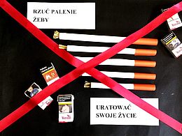 plakat z napisem rzuć palenie, aby uratować swoje życie